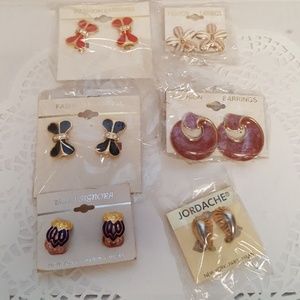 New Lot 6 Clip On Earrings Fashion Jewelry
